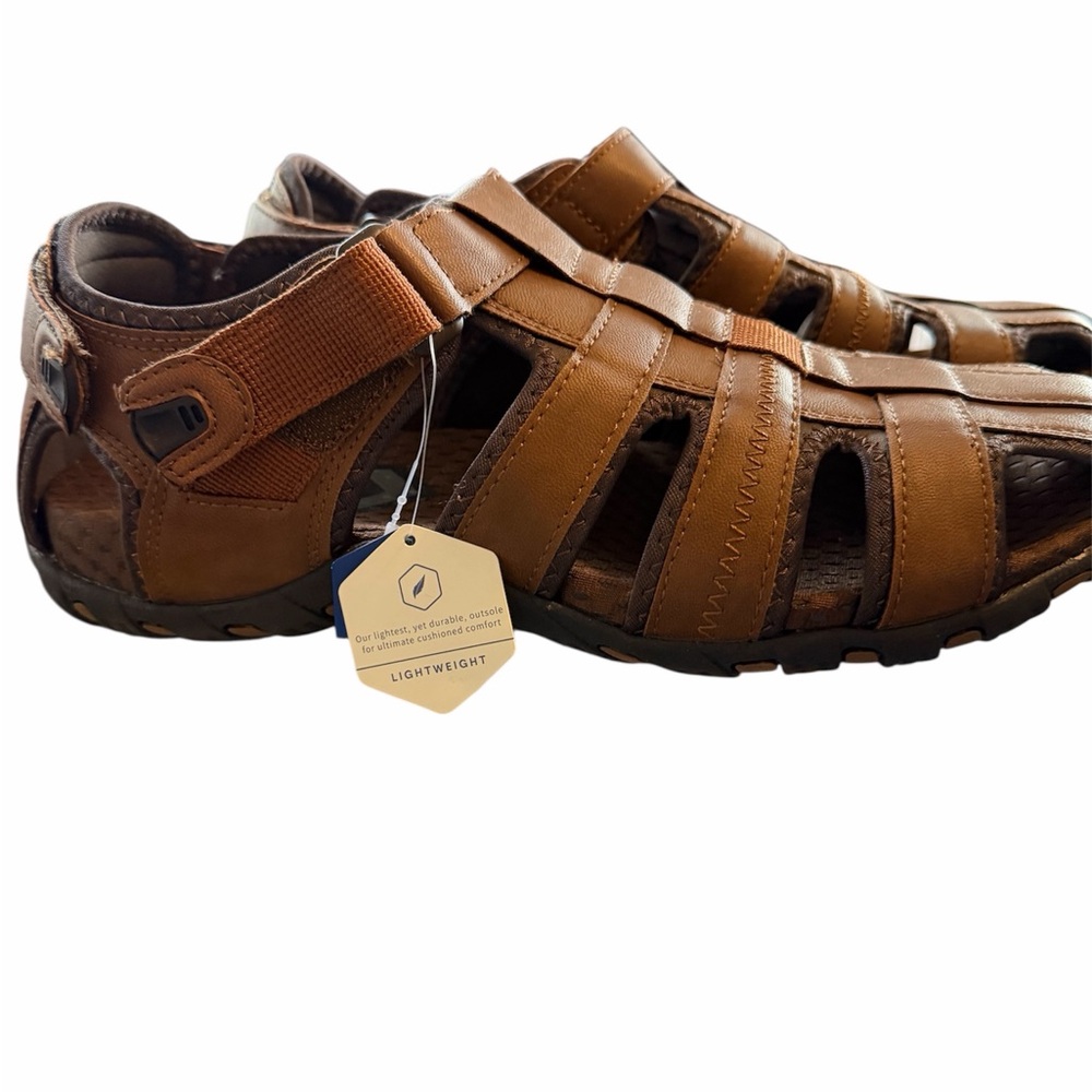 NWOB Nunn Bush Rio Bravo Closed Toe Fisherman Sandal Brown 14